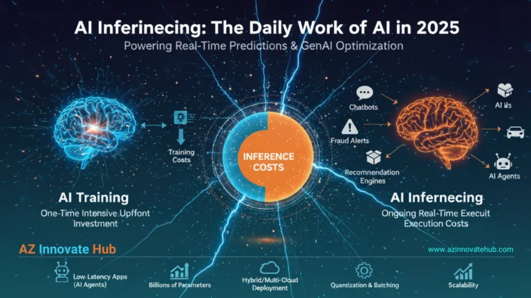 Illustration of AI Inference, showing a brief of Gen AI Cost Management, AI Inference Optimization for Cloud Infrastructure.